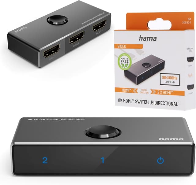 Imagen de Hama HDMI Switch 8k Umschalter 2‑in‑1 en OfertitasTOP