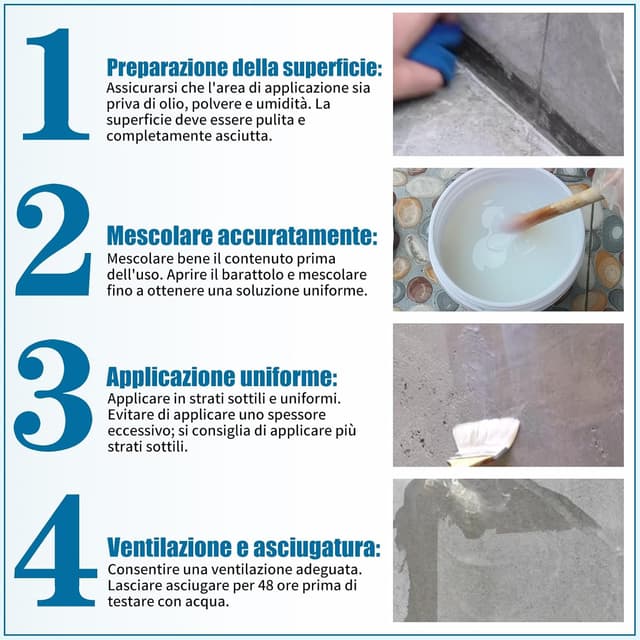 Detalle de NIUB sigillante impermeabile trasparente 1KG: guaina liquida invisibile per terrazzi, balconi e superfici
