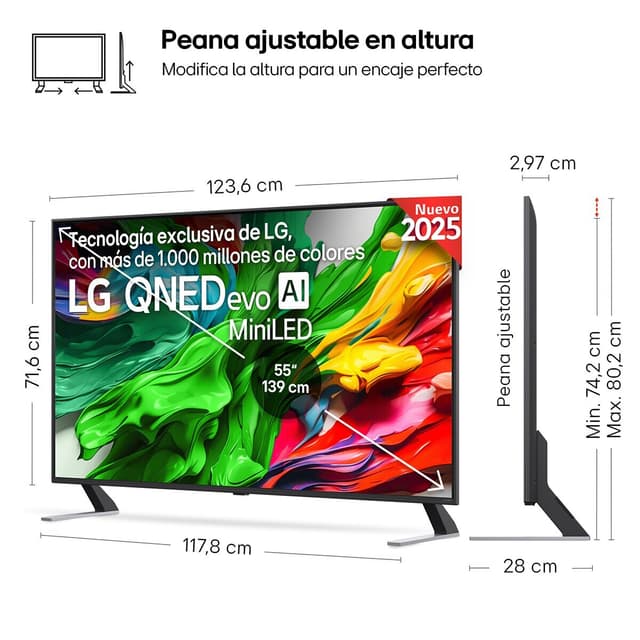 Thumbnail 1 de LG 55QNED85A6C TV QNED evo 55" 4K