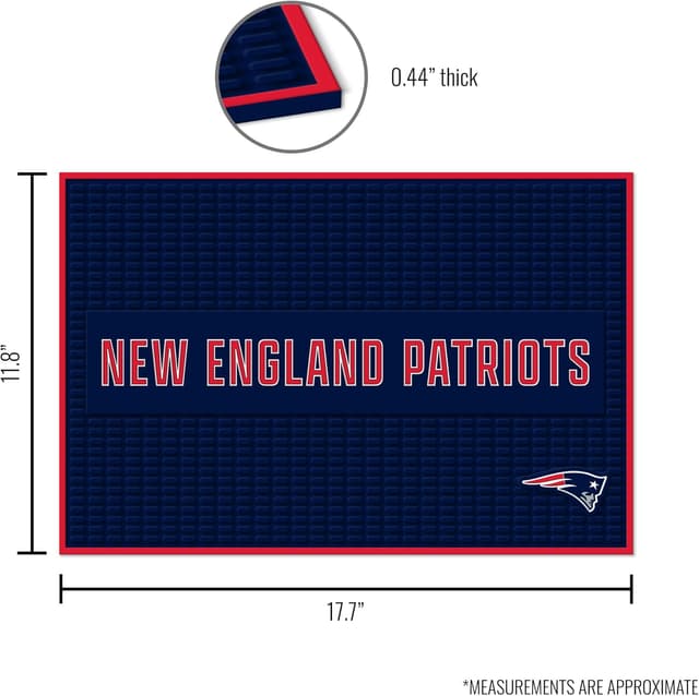 Thumbnail 5 de Rico Industries NFL Football 12" x 18" PVC Heavy Duty PVC Bar Mat for Kitchen & Home Décor