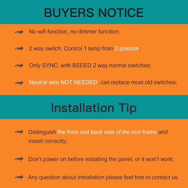 Thumbnail 6 de BSEED Interruptor táctil 1G2V Negro