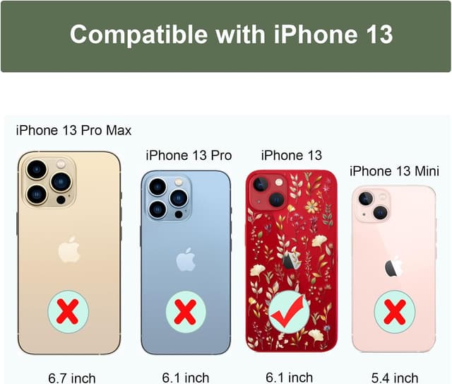 Thumbnail 6 de Unov iPhone 13 Hülle mit TPU Schutz
