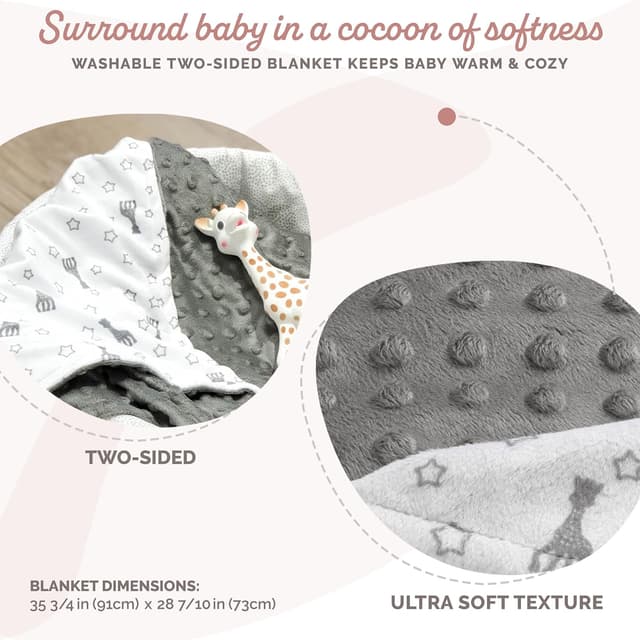Detalle de Sophie la Girafe 850740 Abdeckung grau Babydecke