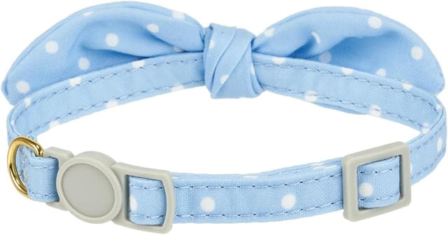 Detalle 2 de YUDOTE Soft Cotton Cat Collar (Pack of 2) with Removable Bowtie, Safety Quick Release Buckle & Bell