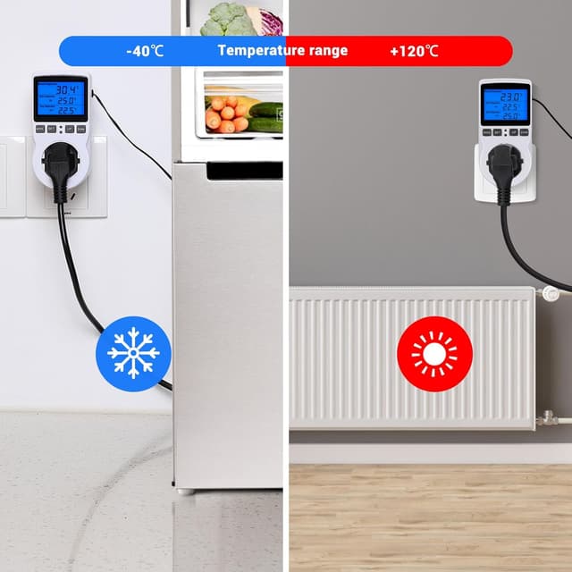 Detalle de INKBIRD Plus digitales Terrarium-Thermostat mit Steckdose, Heizen/Kühlen, Timer und Sonde (NTC)