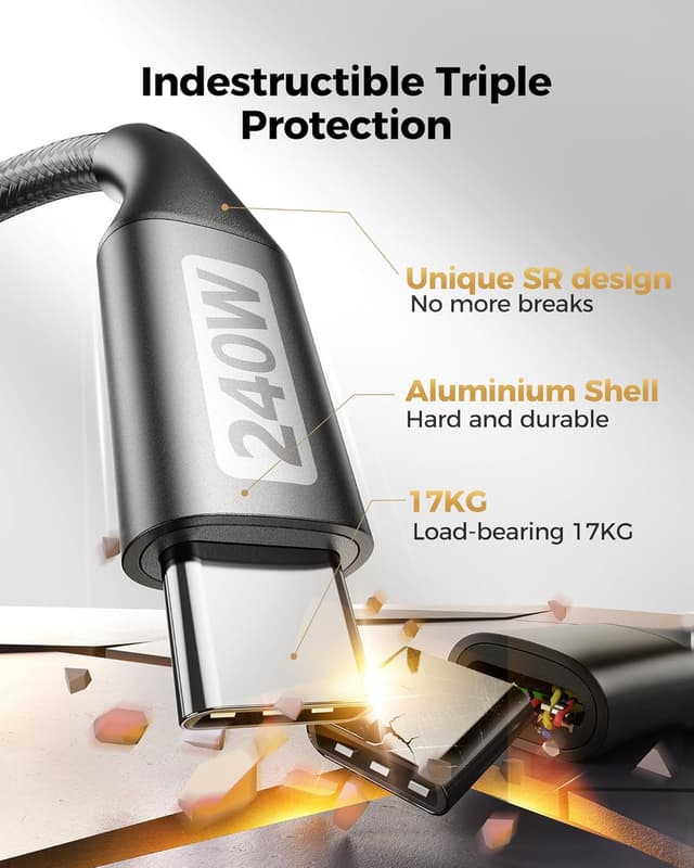 Detalle 1 de Silkland USB-C auf USB-C Kabel 30 cm