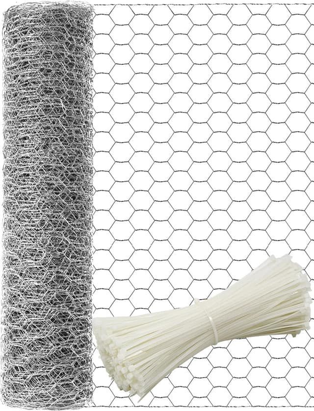 Detalle de TOYPOPOR Chicken Wire 16''x49ft galvanised hexagonal fencing mesh for outdoor plant protection