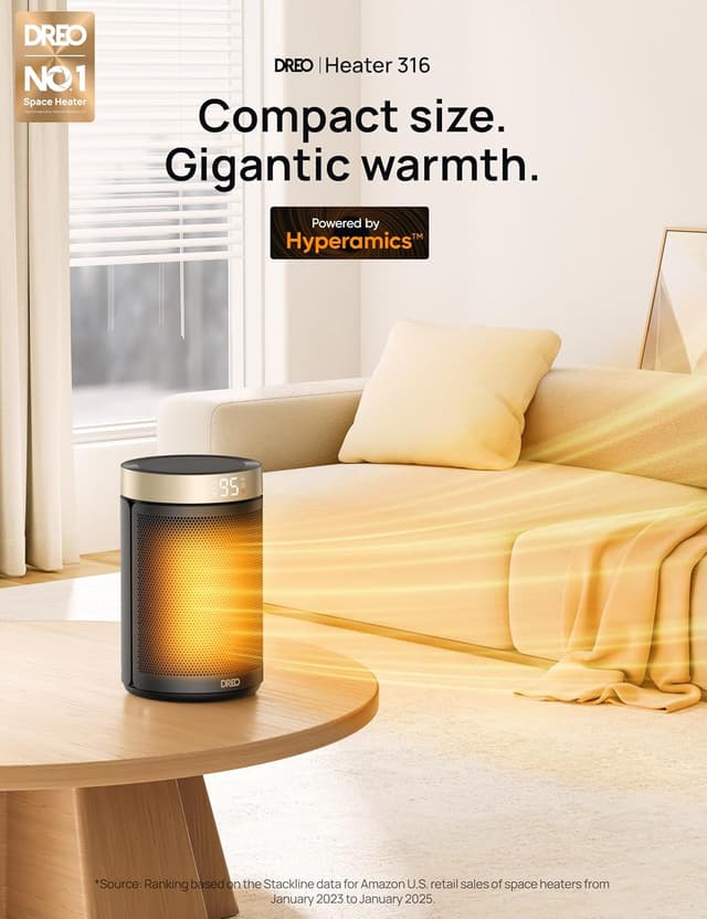 Detalle 2 de DREO Space Heater 1500W Portable