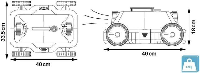 Detalle 2 de Bestway 58478 Mia : robot électrique pour piscine à fond plat