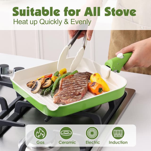 Thumbnail 5 de SENSARTE 17 Piece Ceramic Cookware Set