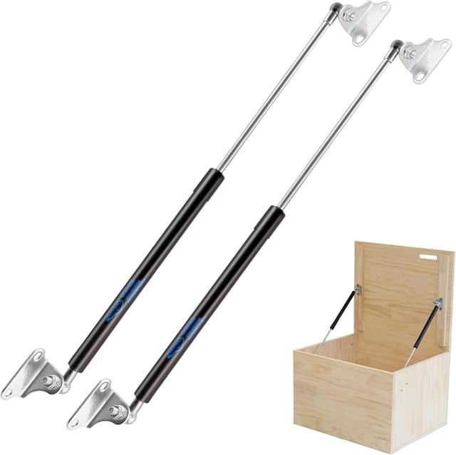 Detalle de Koaudb Gasdruckfeder 430 mm L-Typ, 200 N (2 Stück) für Staukasten-Deckel & Bettkästen