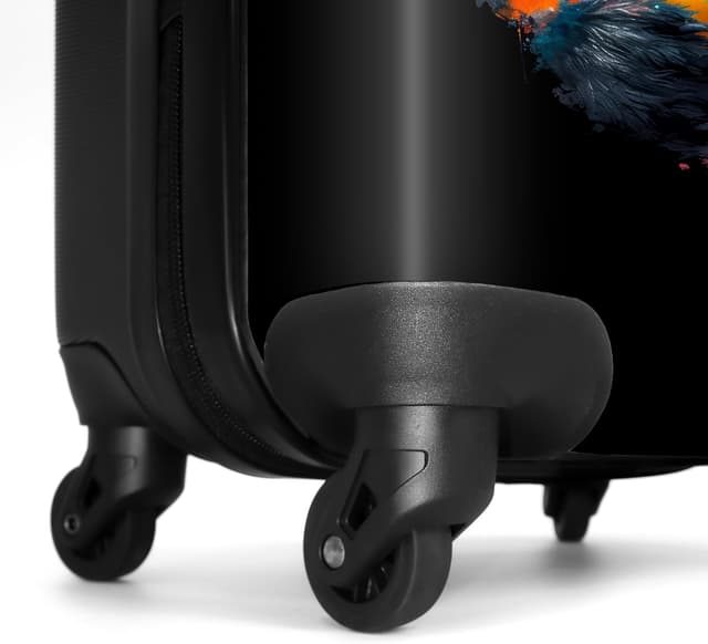 Detalle de Valise cabine 55x35x25 cm NoBoringSuitcases.com à roulettes (Panda - Rose) et serrure à combinaison