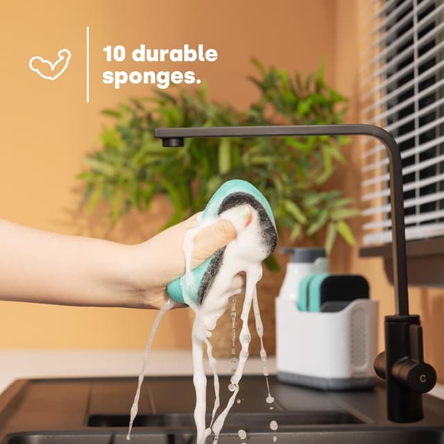 Thumbnail 6 de LIVIVO Dish Buddy Dual-Sided Sponges Pack