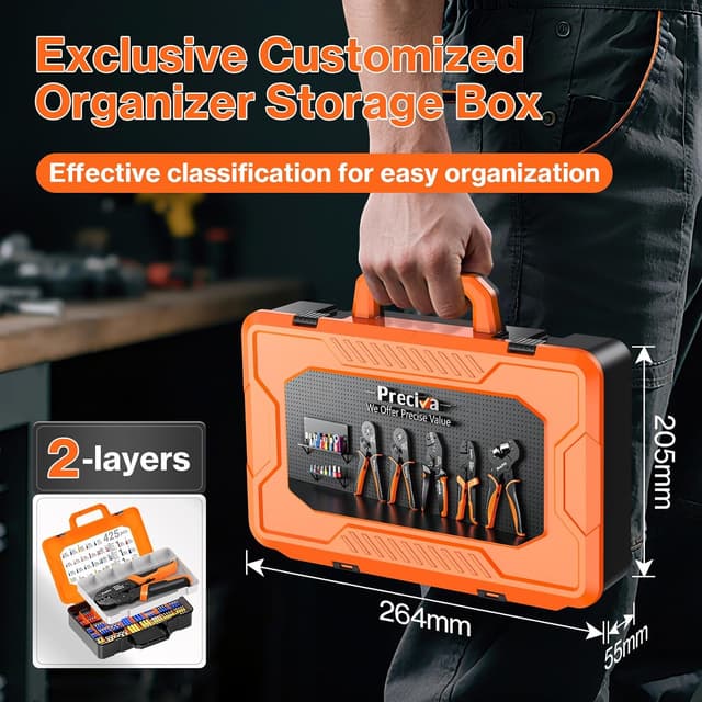 Thumbnail 1 de Crimpzange Set mit 425 Kabelverbindern