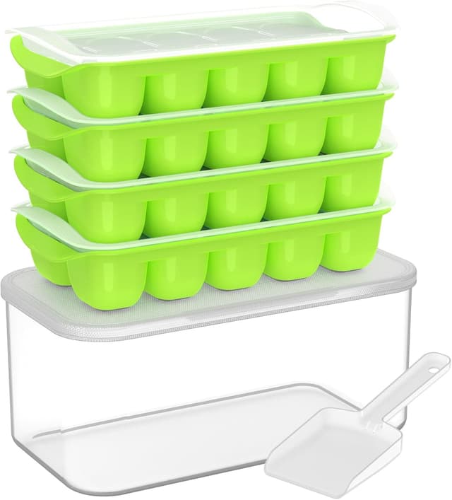 Detalle de DOQAUS ice cube tray kit with 4-pack