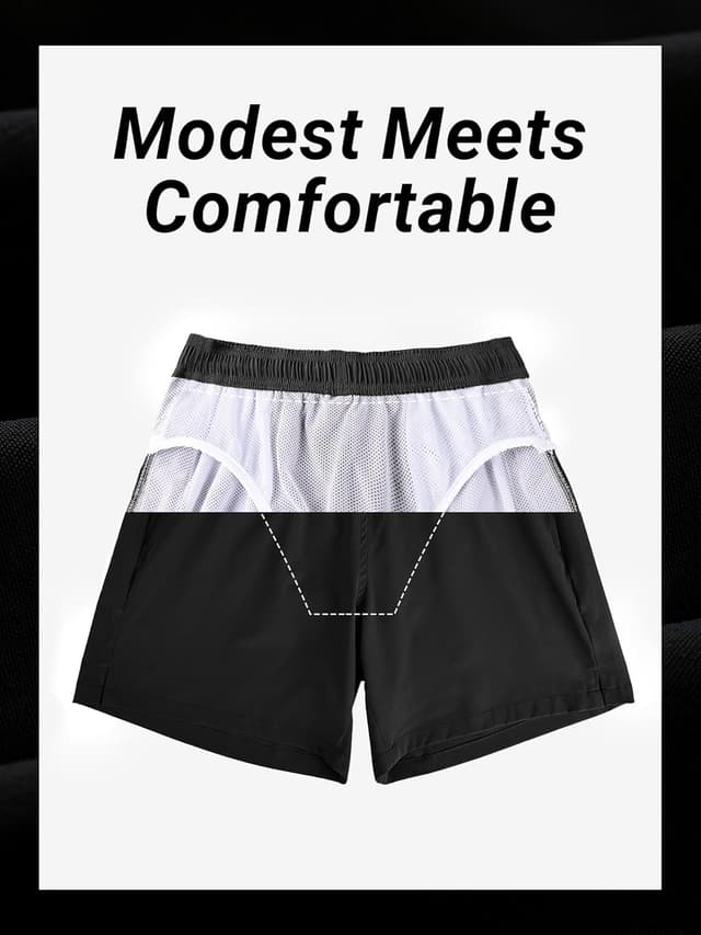 Thumbnail 4 de Arcweg Badehose Herren mit Reißverschluss Taschen, atmungsaktiv