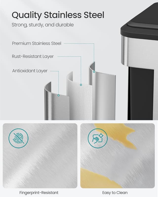 Thumbnail 4 de SONGMICS Kitchen Bin 2 x 8 Gal Double Rubbish Bin