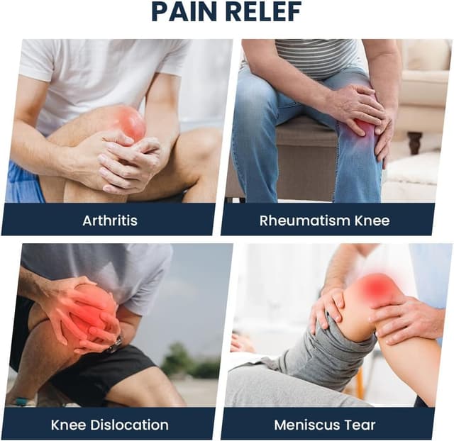 Detalle 2 de Fefod Genouillère de sport élastique réglable (compression rotulienne et ligamentaire) pour running, cyclisme