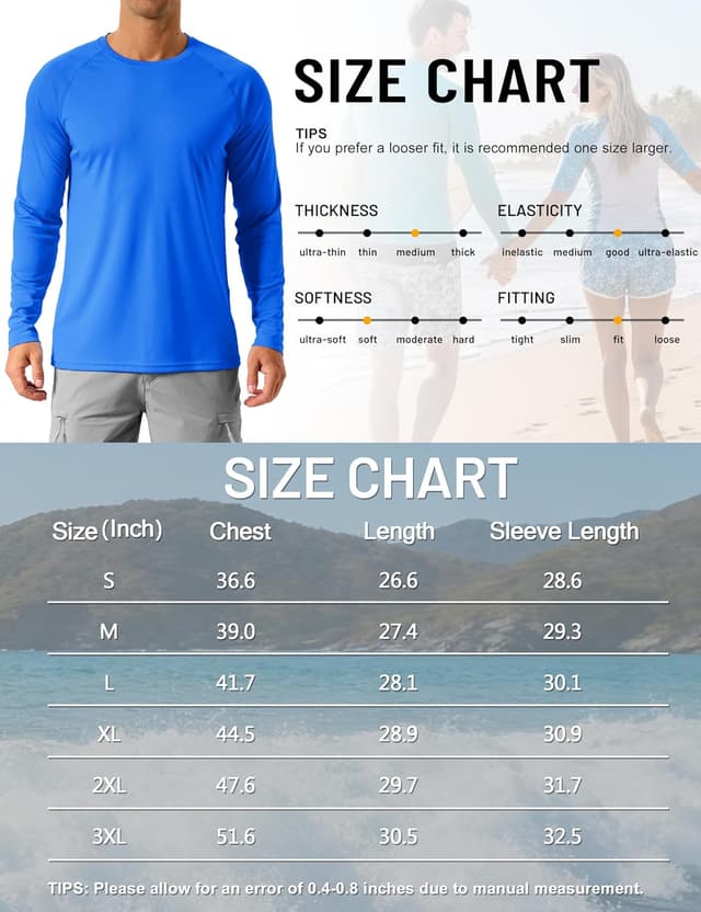 Thumbnail 6 de TACVASEN Men’s UPF 50+ long-sleeve UV protection T-shirt for outdoor hiking & walks