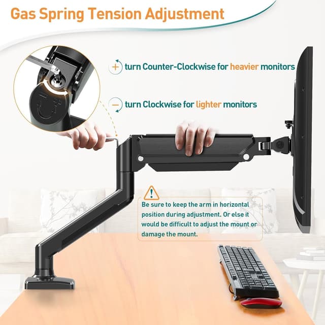 Thumbnail 5 de ELIVED Brazo Doble Ajustable a Gas para Monitores 13-32"🖥