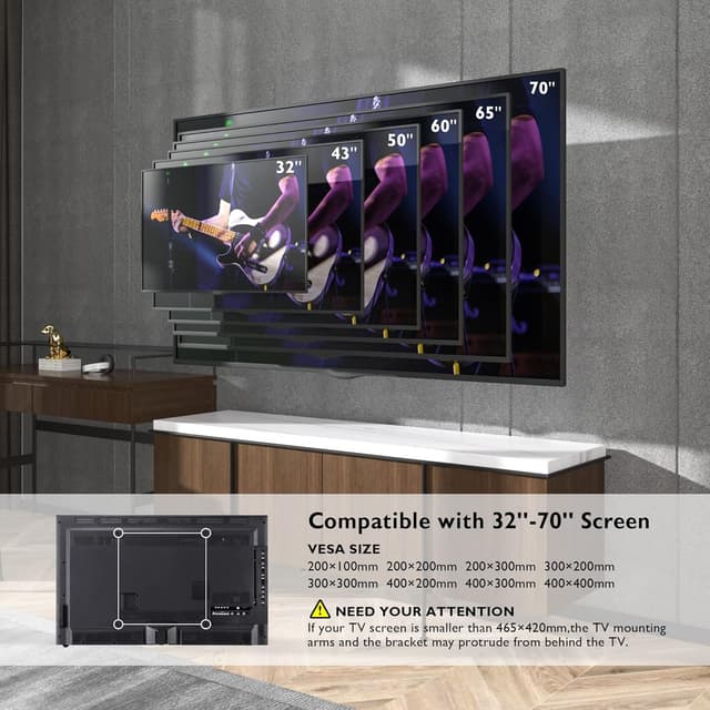 Thumbnail 4 de BONTEC Supporto TV Parete braccio 850 mm per 32–70" fino 60 kg