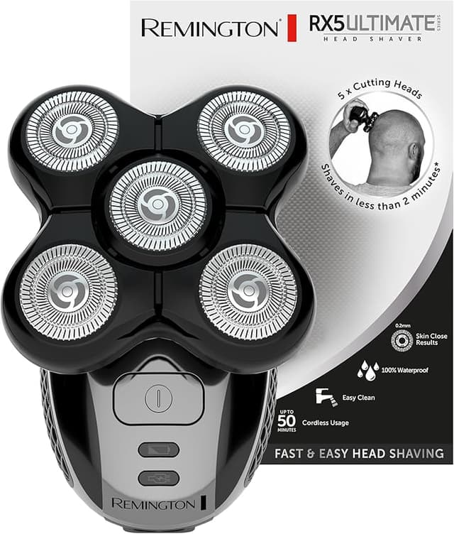 Imagen de Remington Afeitadora de Cabeza RX5, 5 Cabezales Flexibles 🪒 en OfertitasTOP