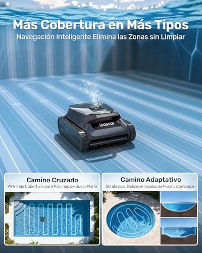 Detalle de Gosvor (Nuovo 2026) Robot limpiafondos y paredes con APP y doble filtración, hasta 200 m²