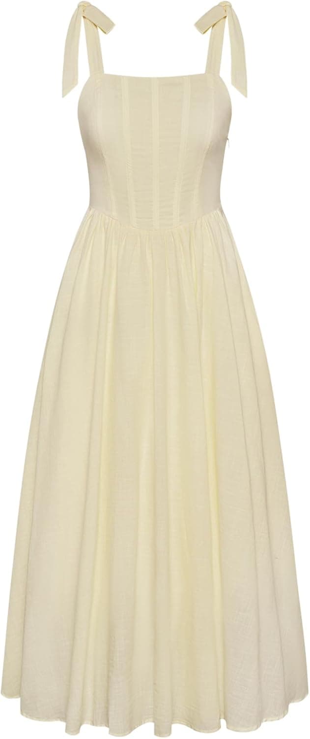 Detalle de SCARLET DARKNESS Robe d’été décontractée sans manches à bretelles spaghetti et poches