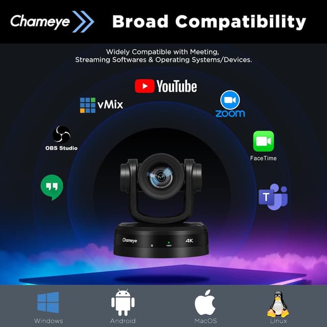 Thumbnail 6 de Chameye CH420 Telecamera PTZ 4K 20x Zoom