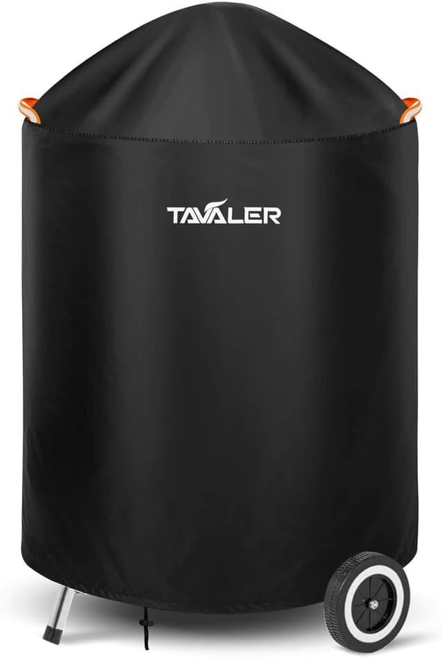 Detalle de Tavaler Kugelgrill Abdeckung wetterfest (420D Oxford), passend für Weber Kugelgrill 57 cm, 77 x 90 cm