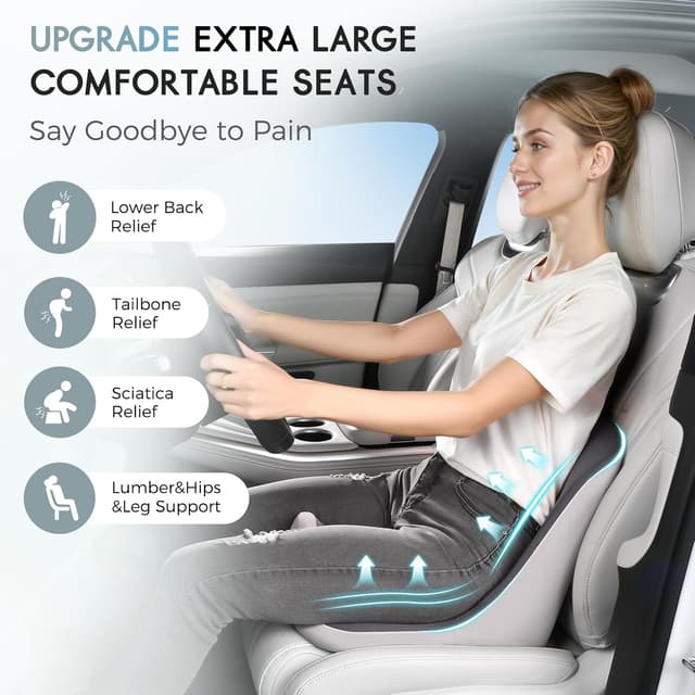 Thumbnail 1 de Car Seat Cushion and Lumbar Support Pillow 2-in-1