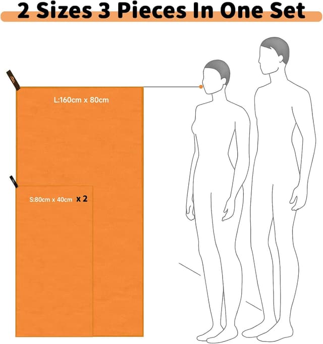 Thumbnail 2 de Microfibre Towel 3 pack, Quick Dry