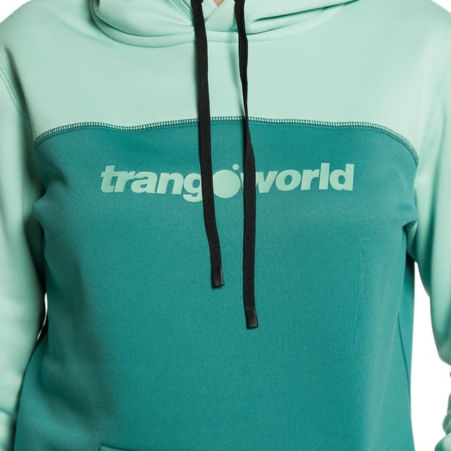 Detalle 1 de Trangoworld Poppi v02: sudadera de mujer elástica con capucha fija