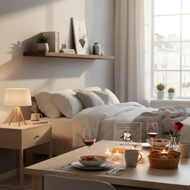 Thumbnail 6 de Mvyc Cadeau Couple Original : plaque acrylique « Tu es mon manchot » avec socle en bois