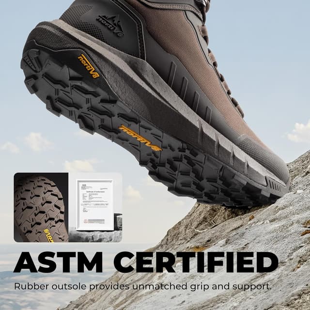 Detalle 2 de NORTIV 8 stivali tattici militari da uomo con suola ammortizzata e cerniera laterale