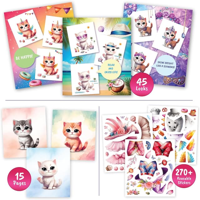 Detalle de BSCOOL Sticker Dress Up Kitten 270+ stickers