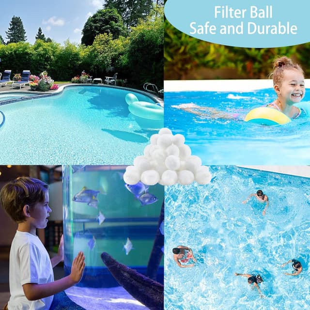 Detalle de DXRPO Sfere filtranti per piscina: filtro in sfere da 1.300 g che sostituisce fino a 46 kg di sabbia