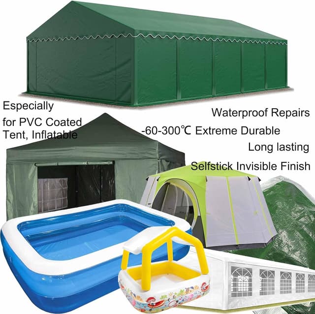 Detalle de LANUCN PVC-Planen Reparatur-Set: transparente UV-beständige Reparatur-Tape (5 cm x 5 m)