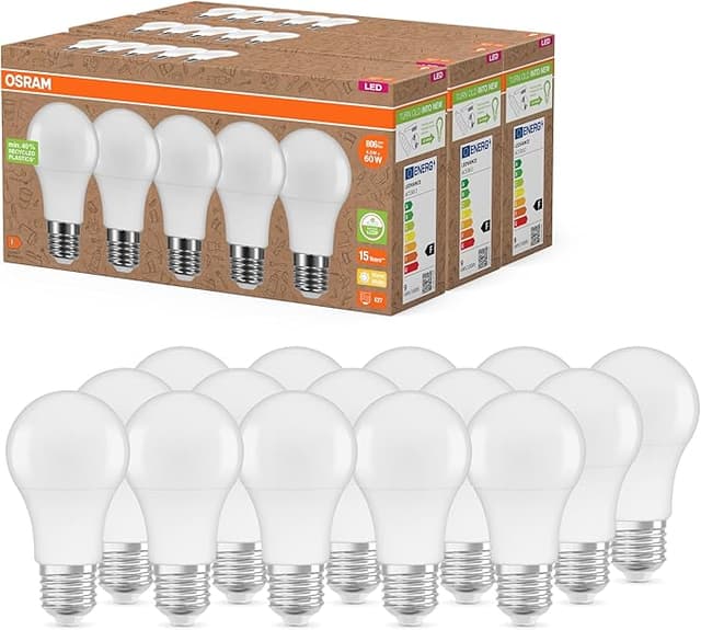 Imagen de OSRAM NATURE LOOP 🌱 Pack de 15 Bombillas LED 60W Recicladas en OfertitasTOP