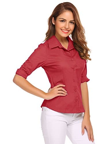 Thumbnail 4 de Hotouch Chemisier Femme Coton Manches Courtes ⚙