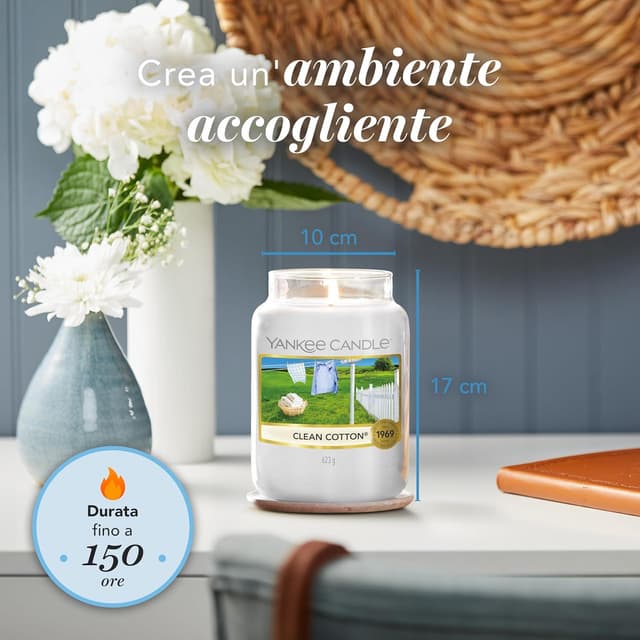 Thumbnail 5 de Yankee Candle Candela profumata Clean Cotton 150 ore