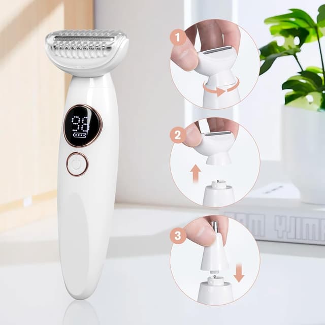 Detalle de Carehabi Tondeuse Bikini & Rasoir Électrique Femme 5 en 1 étanche IPX7