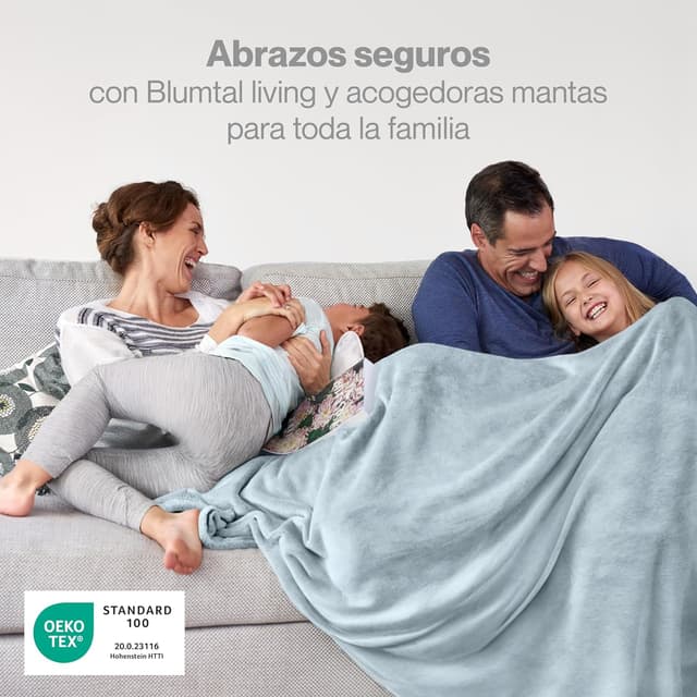 Thumbnail 1 de Blumtal Manta Polar Acolchada Suave - Azul Claro 🛋