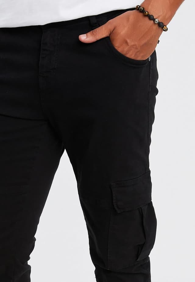 Detalle 2 de Leif Nelson LN-9285 : pantalon cargo ajusté pour homme