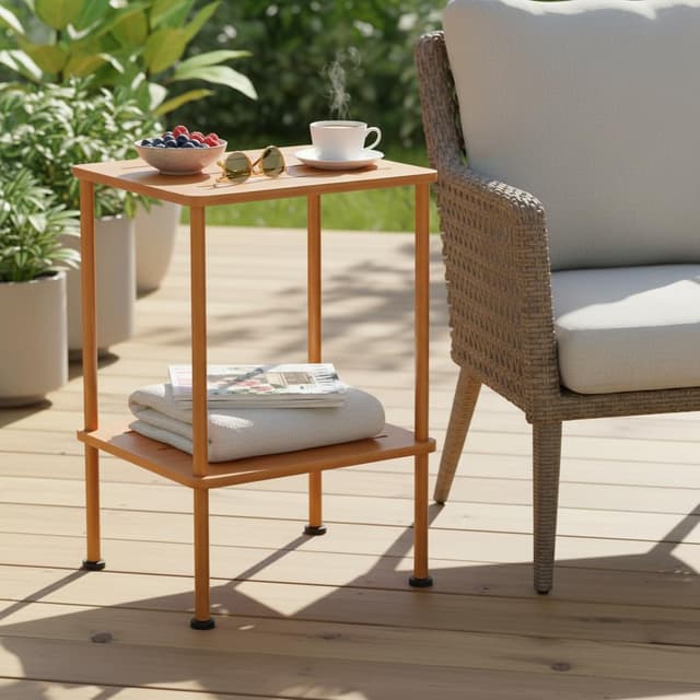 Thumbnail 6 de Bamboo Adirondack Square Outdoor Side Table 16" 📐