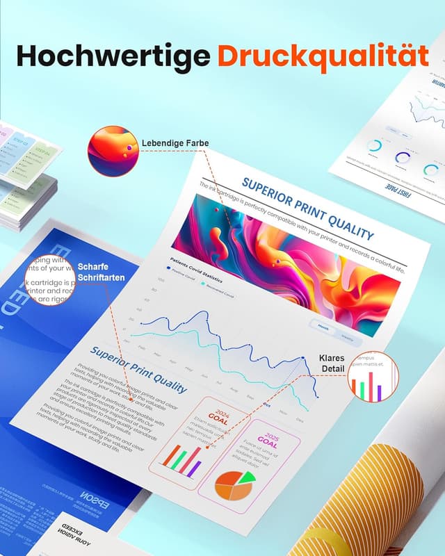 Thumbnail 4 de Glliter 62XL HP Patrone Schwarz & Farbe