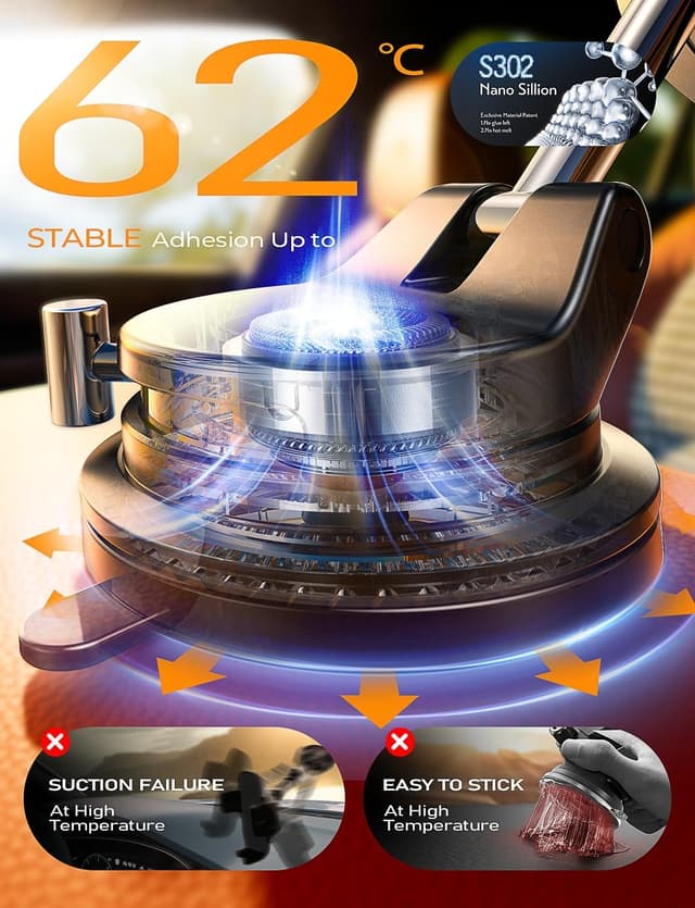 Thumbnail 6 de LISEN Car Phone Holder 2026 self-adjusting suction mount for dashboard and windscreen