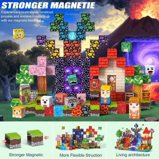 Thumbnail 6 de Costruzioni Magnetiche 150 pezzi 🧩