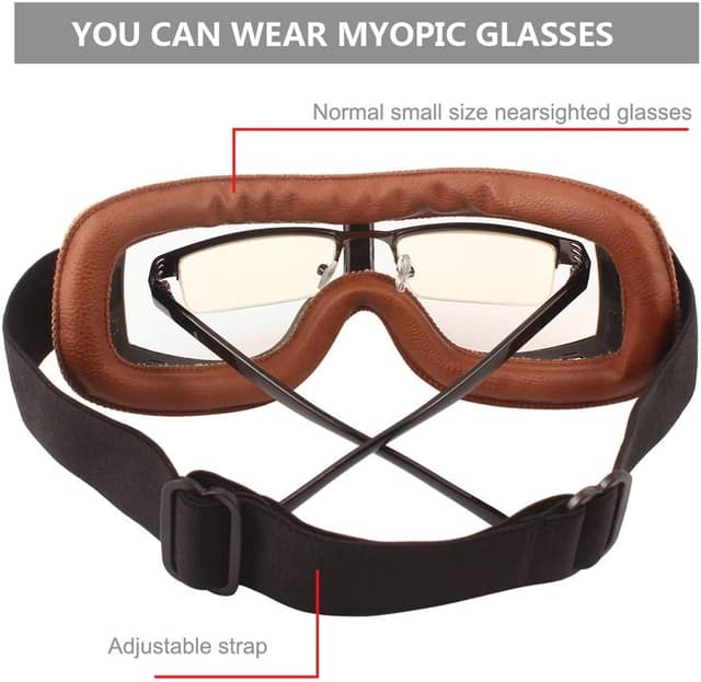 Detalle de Ashilun Retro Pilot goggles for rides