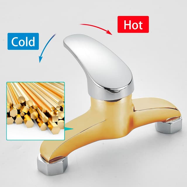 Thumbnail 4 de ALFKET Rubinetto Doccia da Muro Monocomando Ottone 18x13